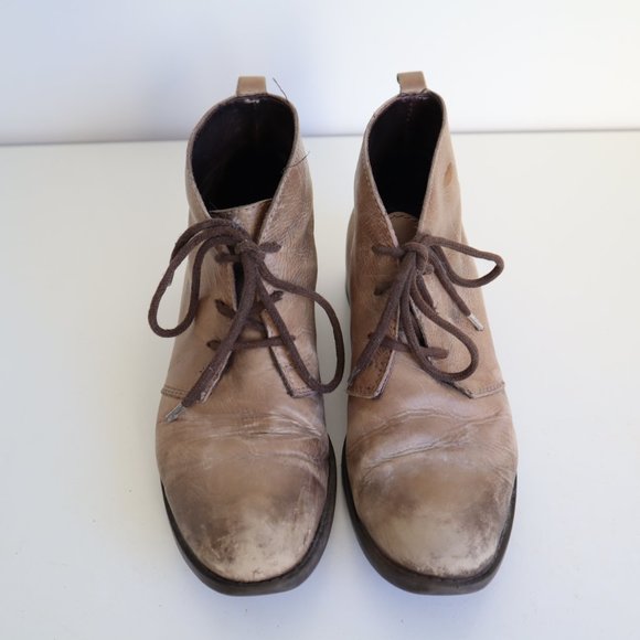 Lavorazione Artigiana Brown Leather Lace-Up Desert Ankle Boots, Size 6 - Picture 15 of 15